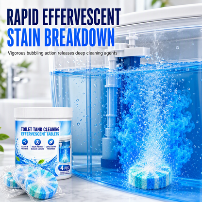 🚽✨Effervescent Toilet Bowl & Tank Cleaning Tablets – Fast-Acting, Deep Clean, Removes Stains & Odors