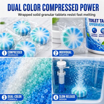 🚽✨Effervescent Toilet Bowl & Tank Cleaning Tablets – Fast-Acting, Deep Clean, Removes Stains & Odors