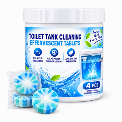 🚽✨Effervescent Toilet Bowl & Tank Cleaning Tablets – Fast-Acting, Deep Clean, Removes Stains & Odors