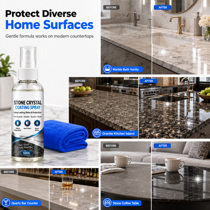 ✨🪨Stone Nanocrystal Plating Spray for Marble & Countertops – Restores Shine, Protects & Seals Surfaces