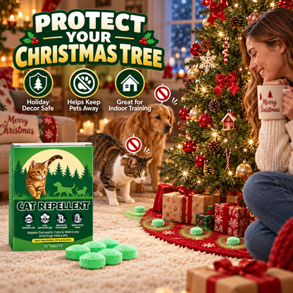 🌿🐱Safe Plant-Extract Cat Repellent Pills – Gentle Formula, Keeps Cats Away Naturally