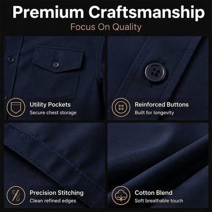 🎯 One Set, Instantly Put-Together | Men's Shirt & Pants 2-Piece Set