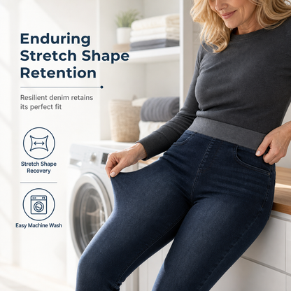 👖 No Buttons, No Pinching | Women's Pull-On High-Rise Stretch Jeans