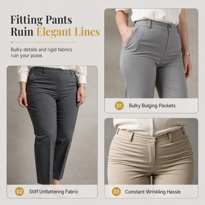 ✨ Asymmetrical Waist, Elegant Drape | Women's Satin Wide-Leg Pants