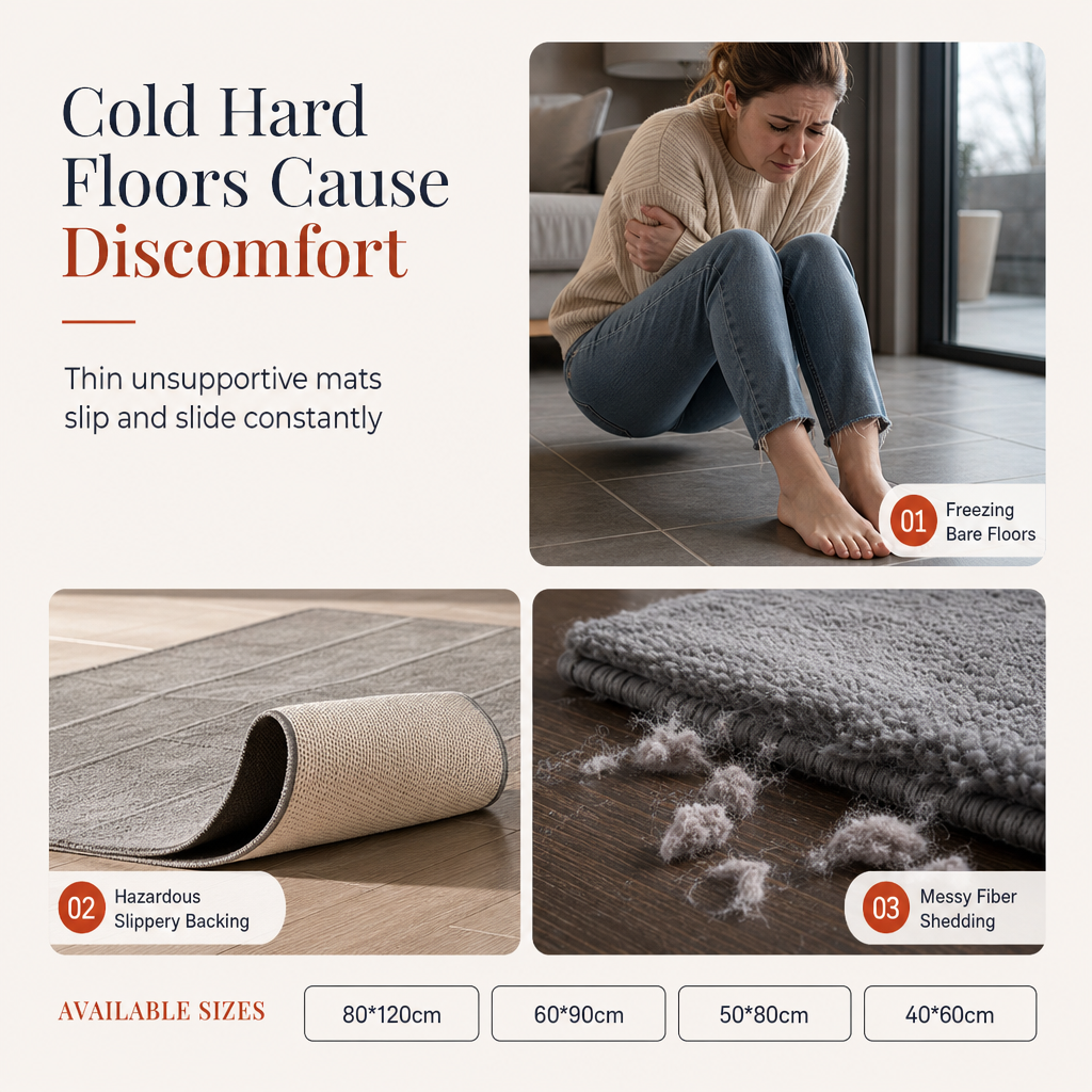 🛋️ Save 50%! 🧶 Bohemian Faux Cashmere Rug – Dust-resistant & easy-clean ✨