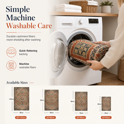 🛋️ Save 50%! 🧶 Bohemian Faux Cashmere Rug – Dust-resistant & easy-clean ✨