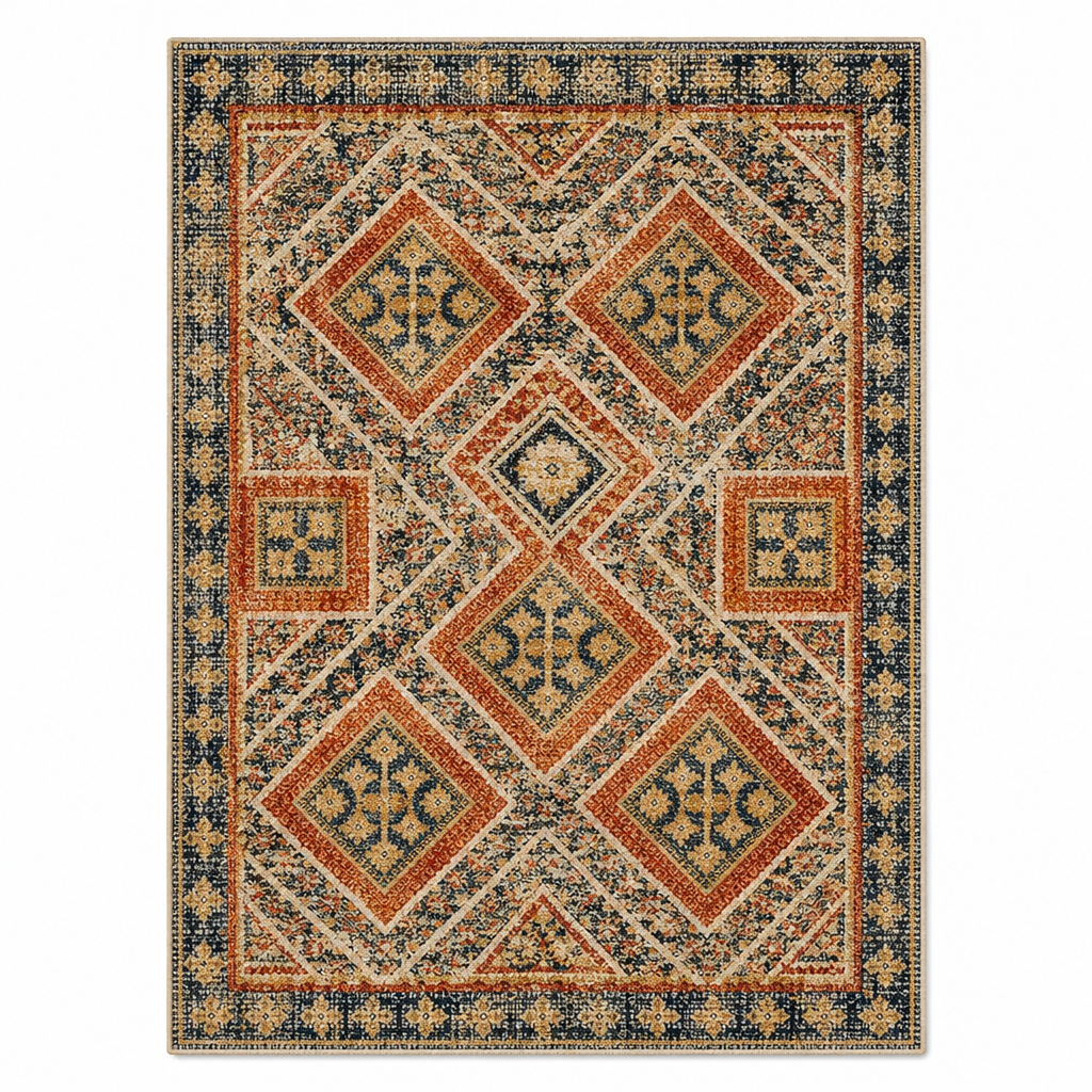 🛋️ Save 50%! 🧶 Bohemian Faux Cashmere Rug – Dust-resistant & easy-clean ✨