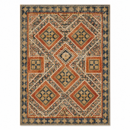 🛋️ Save 50%! 🧶 Bohemian Faux Cashmere Rug – Dust-resistant & easy-clean ✨