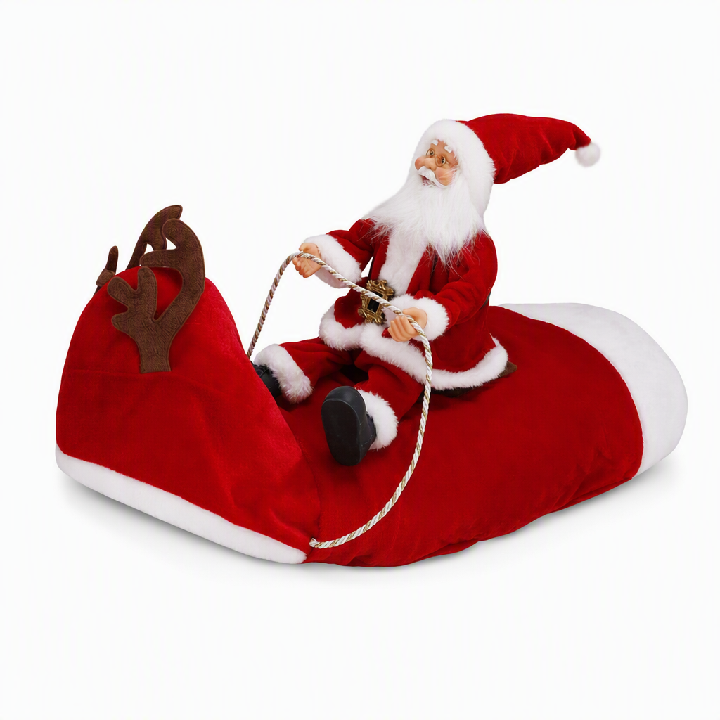 🎅50% OFF🎁 Dog Christmas Costume – Santa Riding Outfit with Adjustable Chest Strap, Pet Holiday Clothes for Small Medium Dogs🐕