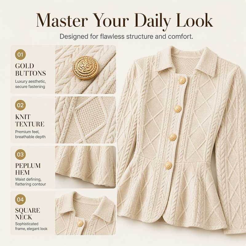 Women's Elegant Ruffled Peplum Blazer