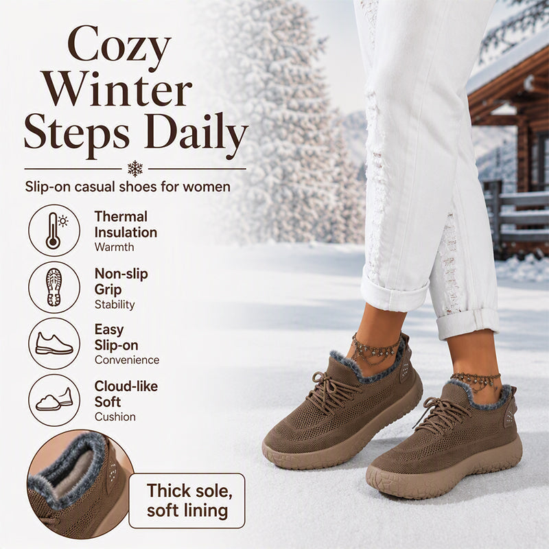 Women's Casual Plush-Lined Winter Shoes
