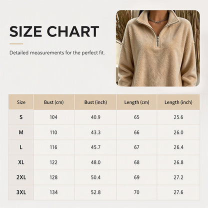 Women's Casual Cozy Quarter-Zip Sweatshirt