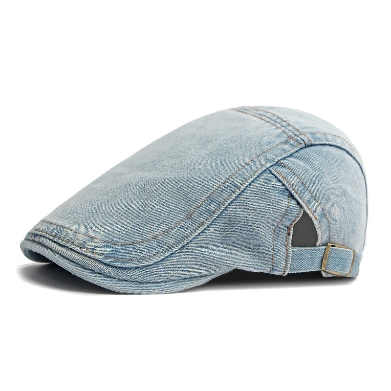 Unisex Vintage Distressed Beret Flat Cap