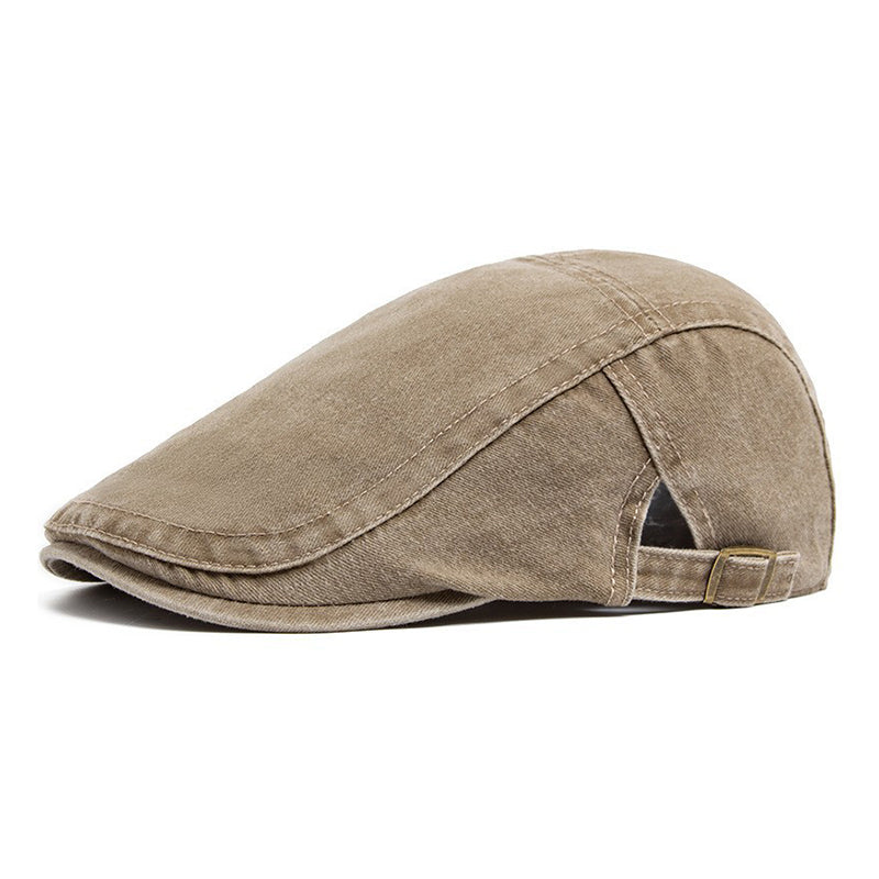 Unisex Vintage Distressed Beret Flat Cap