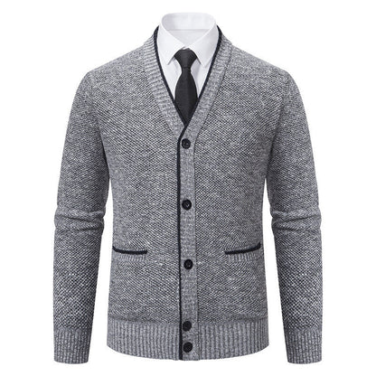 Men's Casual Button-Up Knit Cardigan