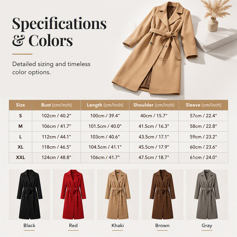 Refined Belted Trench Coat