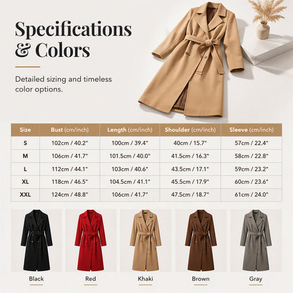 Refined Belted Trench Coat