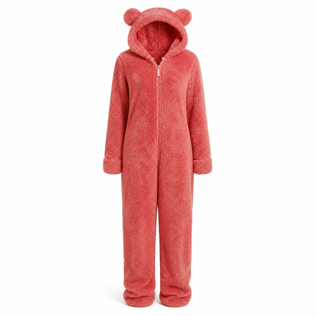 Women's Winter Warm Hooded Onesie Pajamas Jumpsuit