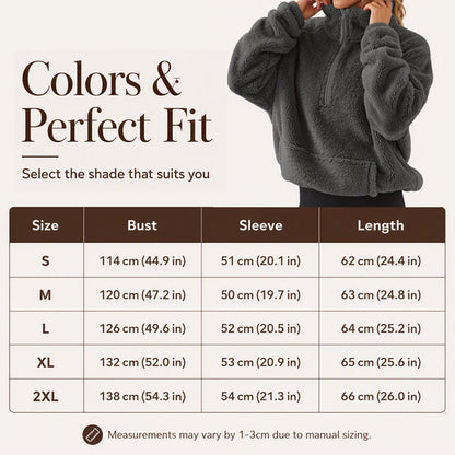 Women's Warm Cozy Half Zip Sweatshirt