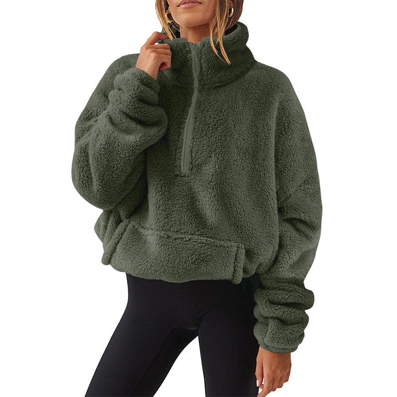 Women's Warm Cozy Half Zip Sweatshirt