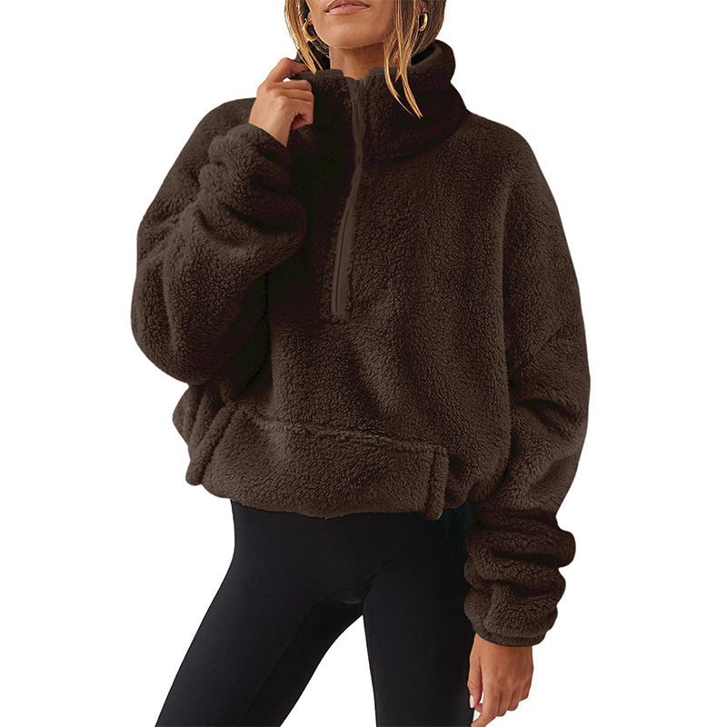 Women's Warm Cozy Half Zip Sweatshirt
