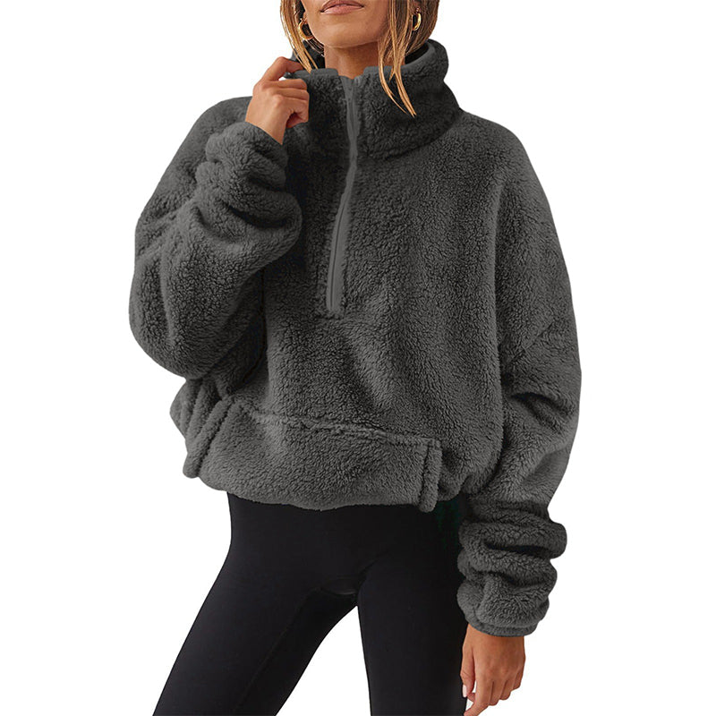 Women's Warm Cozy Half Zip Sweatshirt