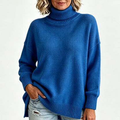 Women's Loose Fit Knit Turtleneck Sweater