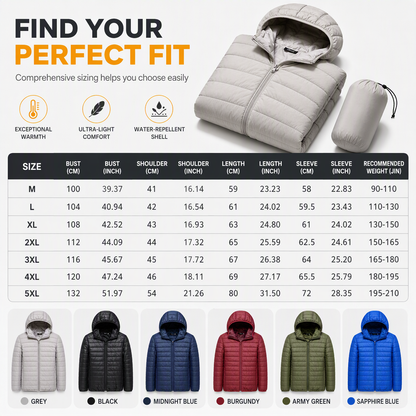 Hot Sale 50% OFF🔥Men's Lightweight Hooded Padded Cotton Casual Short Winter Coat Plus Size