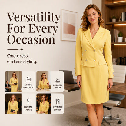 ✨New Arrivals & Special Offers-Women's Double-Breasted Blazer Dress