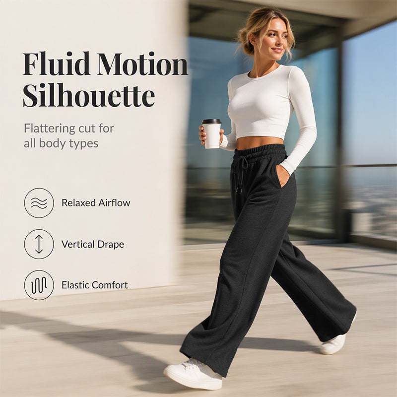 🍂LAST DAY SALE 60% OFF👍✨Women's Casual Wide-Leg Pants with Drawstring Elastic