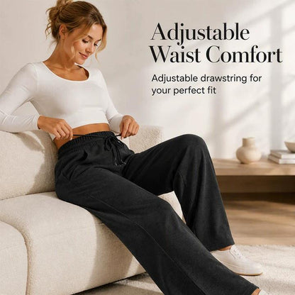 🍂LAST DAY SALE 60% OFF👍✨Women's Casual Wide-Leg Pants with Drawstring Elastic