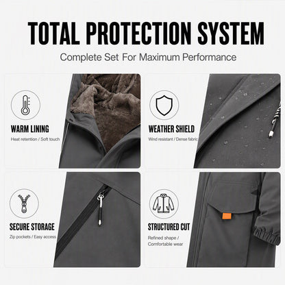 Men's Plush-Lined Hooded Parka Jacket