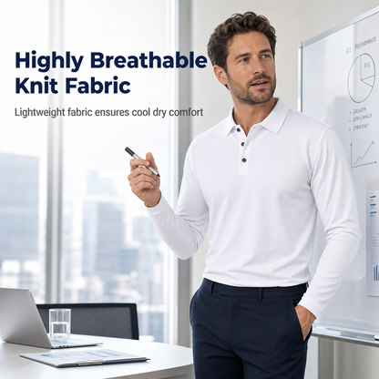 Long Sleeve Collared Tee – Smart Casual, Everyday Comfort