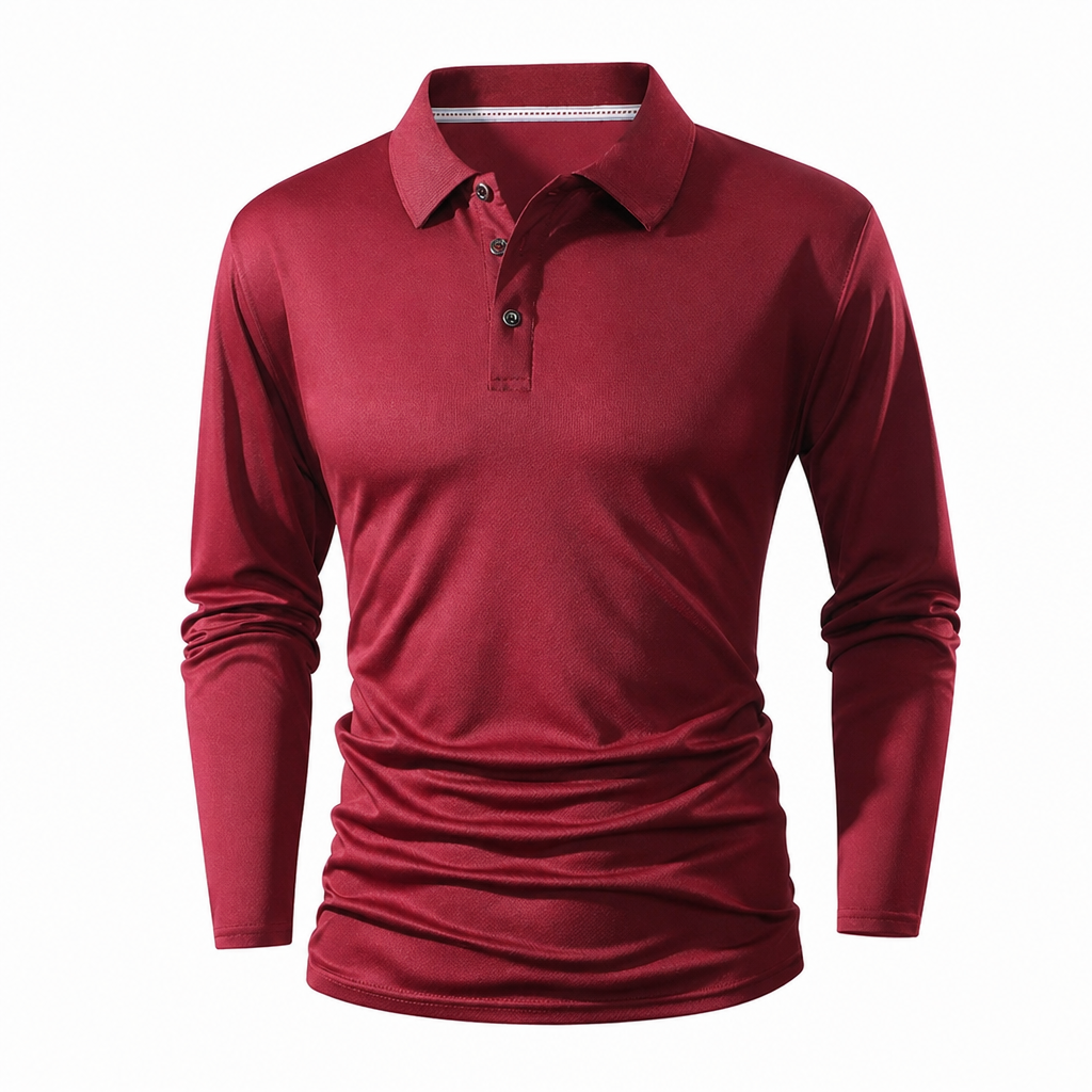 Long Sleeve Collared Tee – Smart Casual, Everyday Comfort