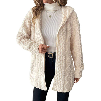 🎁2026 New Arrivals💥Last Day Sale 50% Off💃 Women’s Casual Plush Hooded Jacket-Q