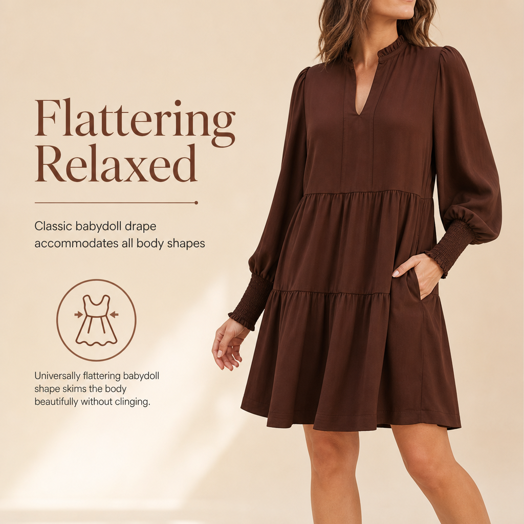 ✨Women's V-Neck Tiered Ruffle Mini Dress – Flirty, Flattering, Effortless Summer Style