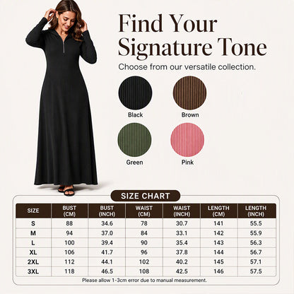 ✨Women's Ribbed Knit Hooded Maxi Dress – Cozy, Flattering Fit, Effortless Everyday Style