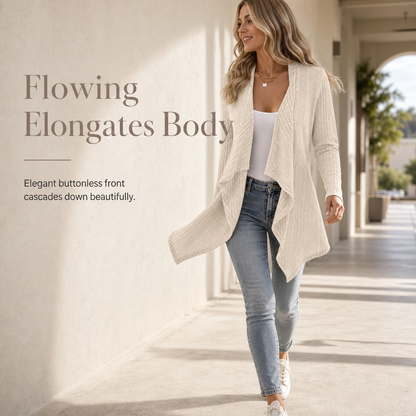 ✨Women's Loose Fit Long Sleeve Knitted Cardigan – Cozy, Relaxed, Everyday Layering Essential