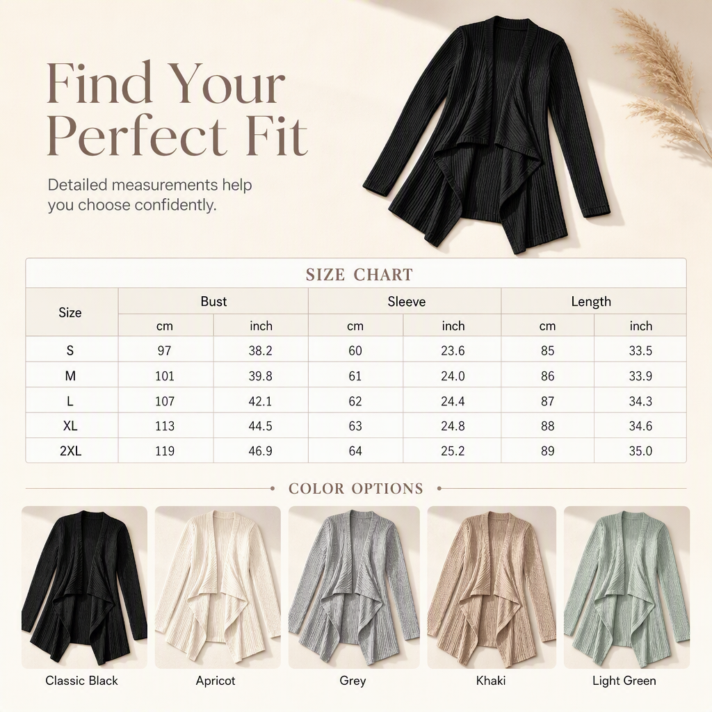 ✨Women's Loose Fit Long Sleeve Knitted Cardigan – Cozy, Relaxed, Everyday Layering Essential