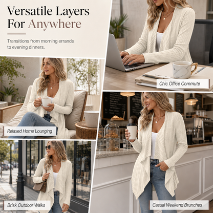 ✨Women's Loose Fit Long Sleeve Knitted Cardigan – Cozy, Relaxed, Everyday Layering Essential