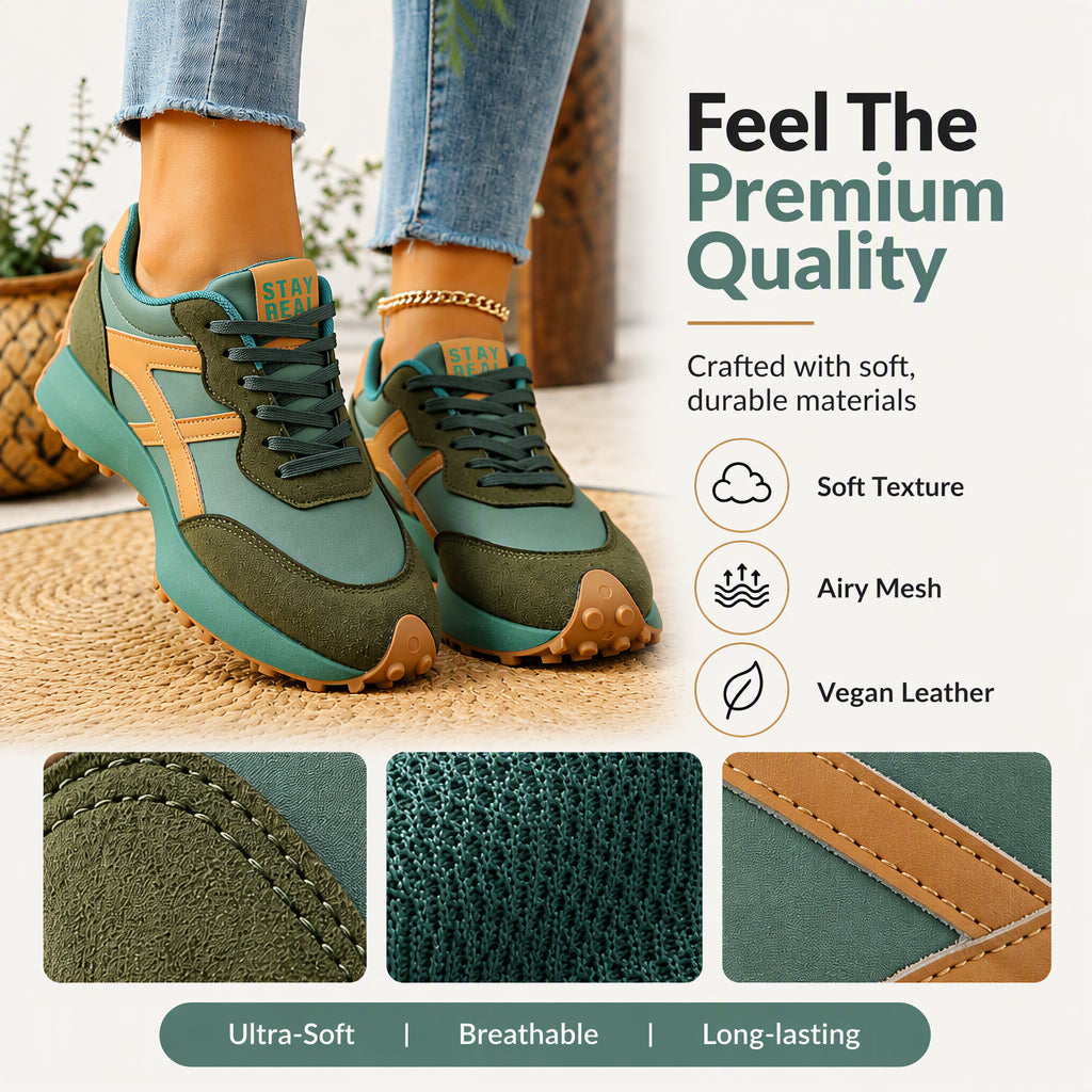 Women's Casual Lightweight Platform Sneakers