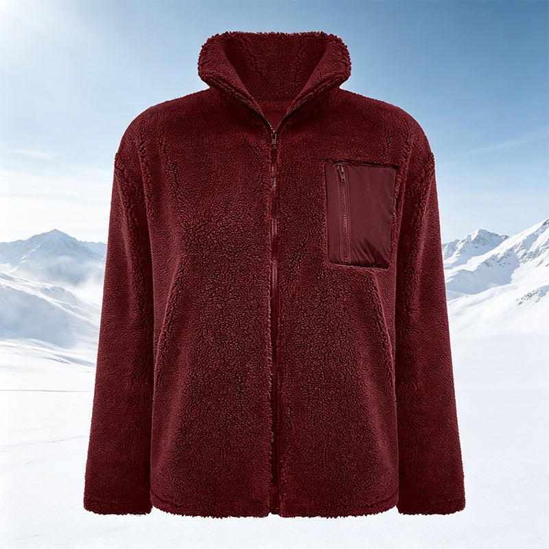 🔥 50% OFF | Women's Teddy Fleece Zip-Up Jacket – Soft, Warm & Relaxed Fit