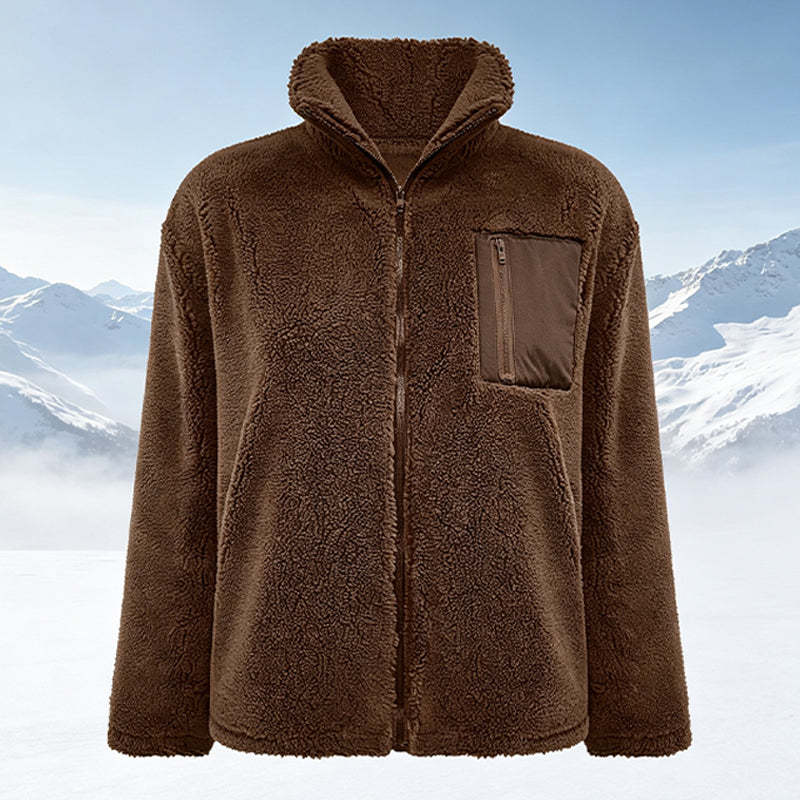 🔥 50% OFF | Women's Teddy Fleece Zip-Up Jacket – Soft, Warm & Relaxed Fit