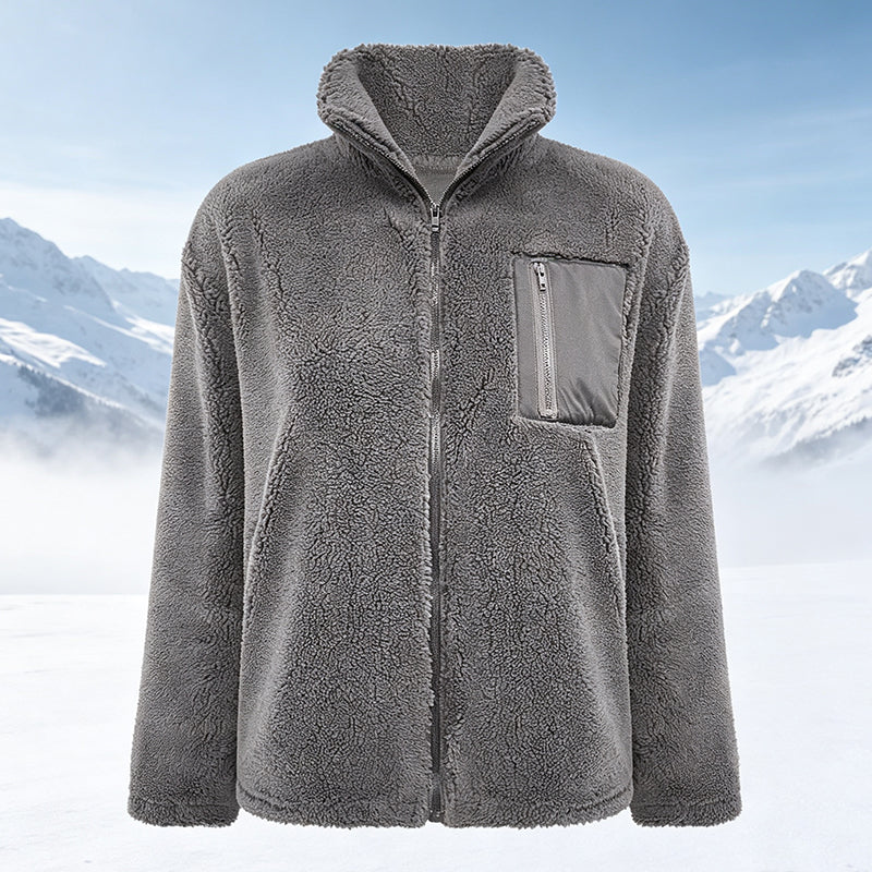 🔥 50% OFF | Women's Teddy Fleece Zip-Up Jacket – Soft, Warm & Relaxed Fit
