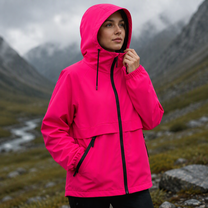 Women's Outdoor Windproof Hooded Jacket – Lightweight, Wind-Resistant, Adventure-Ready Comfort