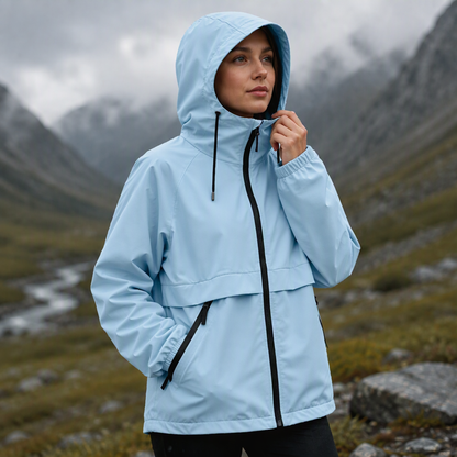 Women's Outdoor Windproof Hooded Jacket – Lightweight, Wind-Resistant, Adventure-Ready Comfort