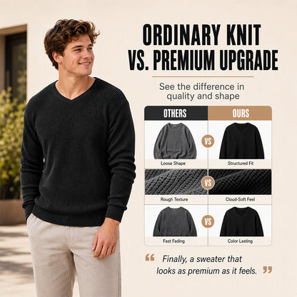 ✨Men's Casual Scoop Neck Knit Top – Soft, Breathable, Relaxed Everyday Style