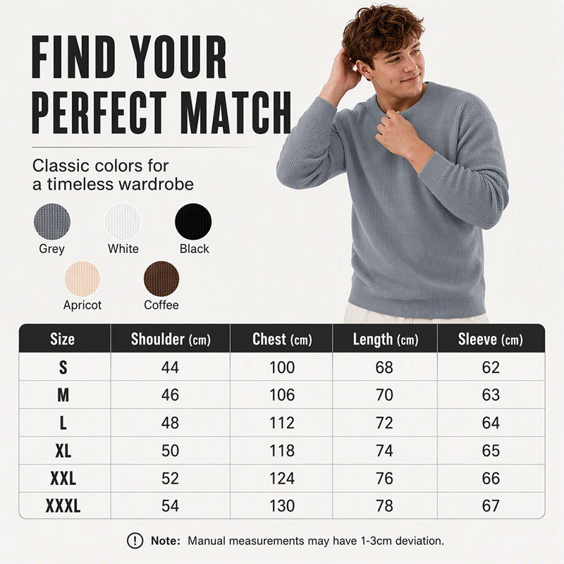 ✨Men's Casual Scoop Neck Knit Top – Soft, Breathable, Relaxed Everyday Style