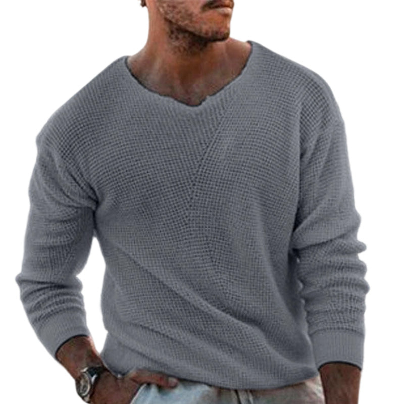 ✨Men's Casual Scoop Neck Knit Top – Soft, Breathable, Relaxed Everyday Style