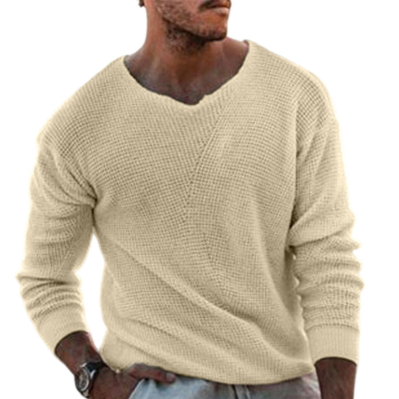 ✨Men's Casual Scoop Neck Knit Top – Soft, Breathable, Relaxed Everyday Style